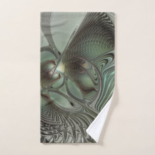 Abstracto Olive Sage Green Grey Fractal Art Fantas