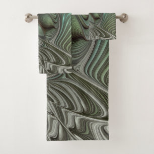 Abstracto Olive Sage Green Grey Fractal Art Fantas