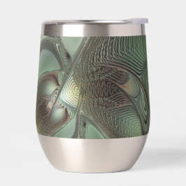 Abstracto Olive Sage Green Grey Fractal Art Fantas