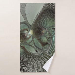 Abstracto Olive Sage Green Grey Fractal Art Fantas