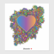 Abstracto Ornamental Floral Pegatina Decal