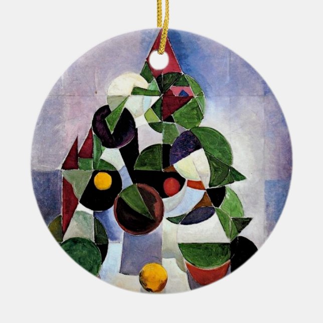 Abstracto ornamento de árbol de Navidad (Frente)