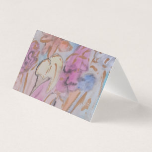 Abstracto Pastel Floral Tarjeta plegada