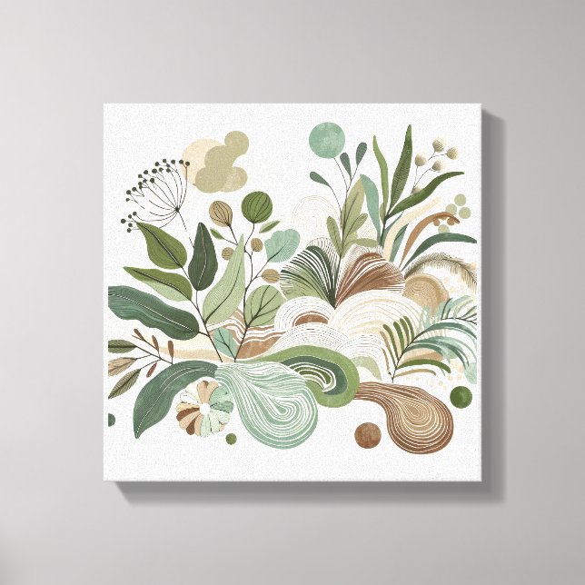 Abstracto Plantas Arte Natural - Jardín (Anverso)