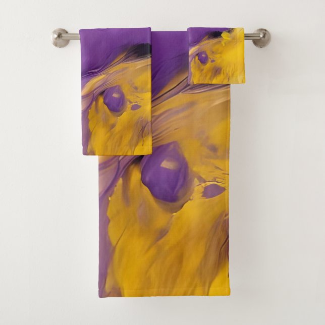 Abstracto púrpura y dorado (In situ)