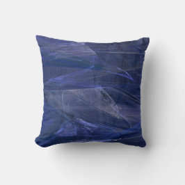 Abstracto reversible Almohada azul texturizada