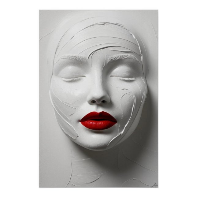  Abstraktes Gesicht Poster (Anverso)