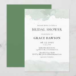 Abstrato color de agua verde invitación a la ducha