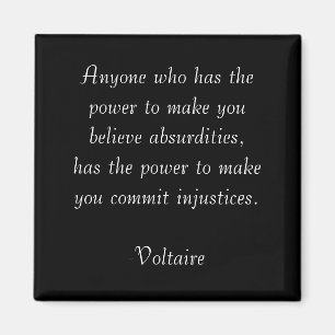 Absurdidades del imán de la cita de Voltaire