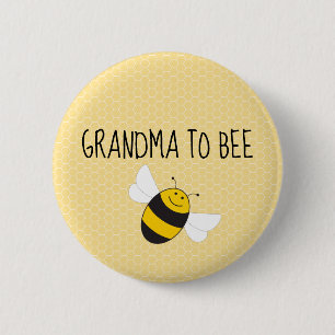 Abuela a botón de abeja para la ducha de bebé