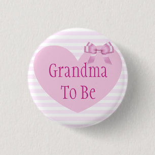 Abuela a ser botón rosado de Baby Shower del arco