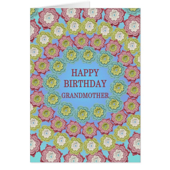 Abuela Birthday Crochet Flowers (Frente)