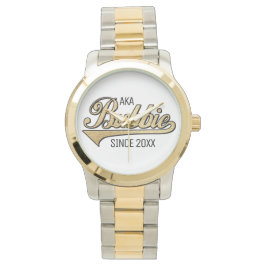 Abuela/Bubbie con reloj de pulsera de dos manos