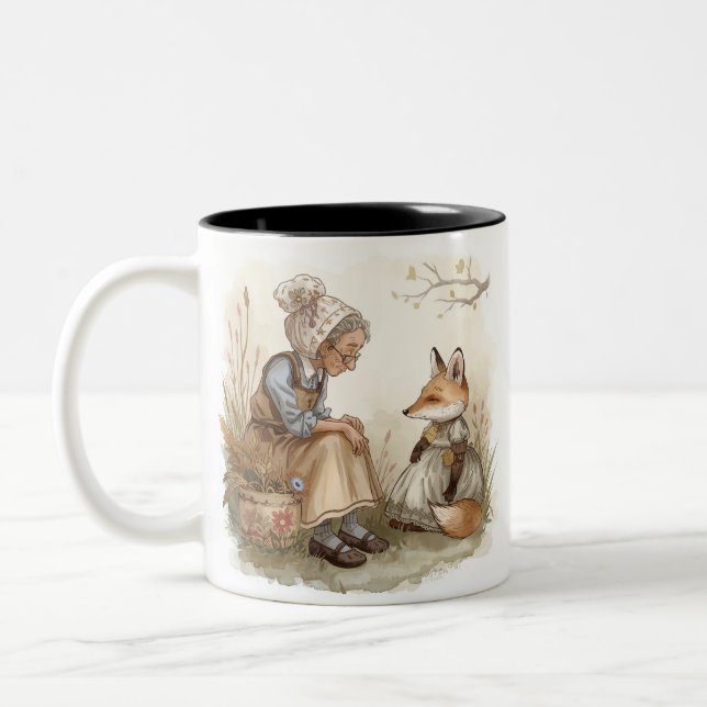 Abuela caprichosa y taza de café de Fox - Cosquila (Izquierda)