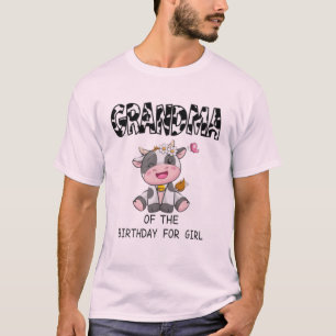 Abuela de la camiseta de vaca de granja de la cump