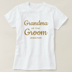Abuela de la camiseta del Personalizado Groom