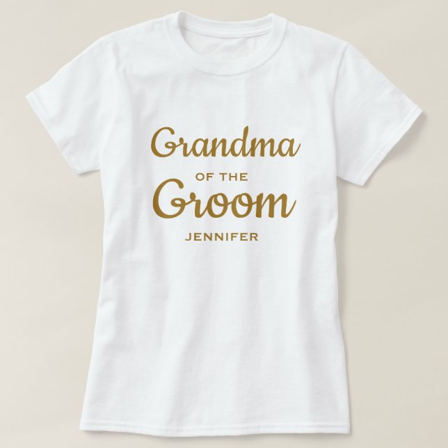 Abuela de la camiseta del Personalizado Groom (Diseño del anverso)