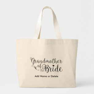 Abuela de la novia Gran bolsa de tela para la tota
