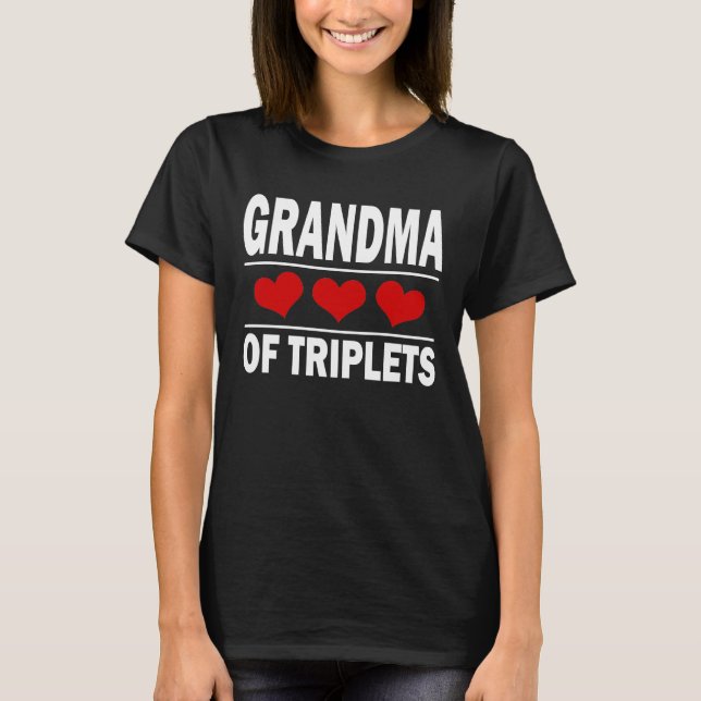 Abuela De Trillizos Regalo De Abuela De Camiseta (Anverso)