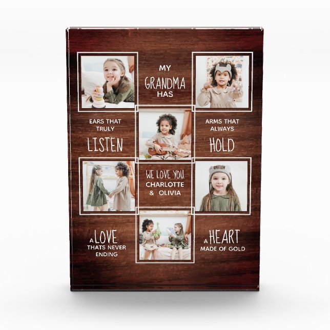 Abuela del Collage de fotos de la abuela rusa (Anverso)