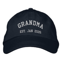 Abuela Est. 2026 Gorra Bordada Personalizada
