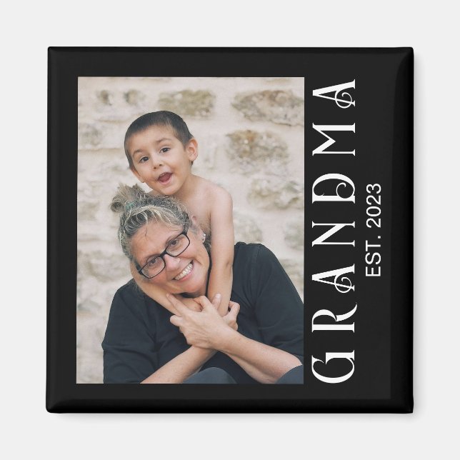 Abuela Estableció Imán Regalo de Foto (Frente)