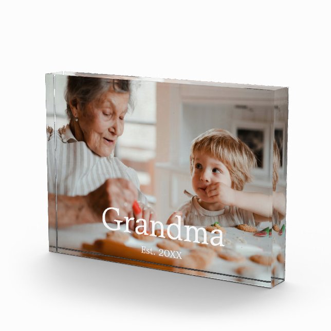 Abuela Estableció Regalo de Foto Moderno (Derecha)