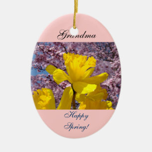 Abuela Feliz Primavera! Adornos Flores de Narciso