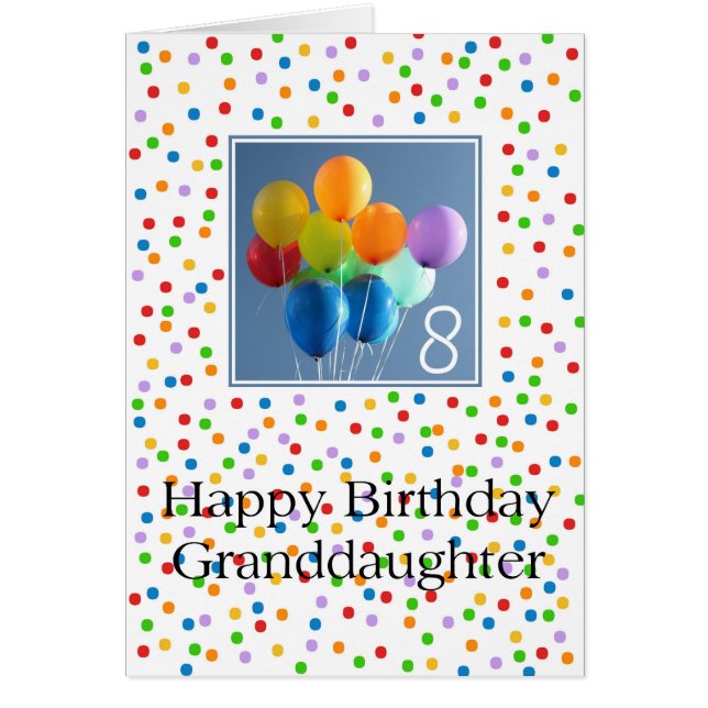 Abuela Globos de color de 8 años (Frente)