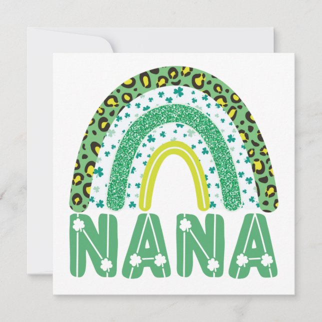 Abuela irlandesa Nana St Patricks Day Abuma Mom (Anverso)