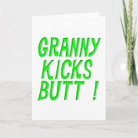¡Abuela Kicks Butt! Tarjeta mediana