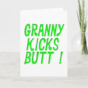 ¡Abuela Kicks Butt! Tarjeta mediana