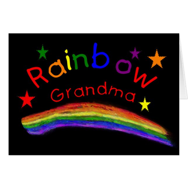 "Abuela lesbiana gay del arco iris " (Anverso (Horizontal))