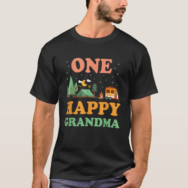 Abuela masculina de la feliz camiseta de un feliz  (Anverso)