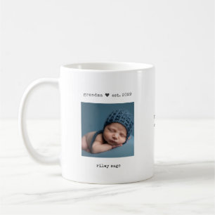 Abuela Minimalista Est. Taza de Café con Foto Pers