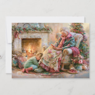 Abuela Nieto Chimenea Navidad