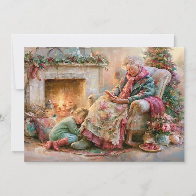 Abuela Nieto Chimenea Navidad  (Anverso)