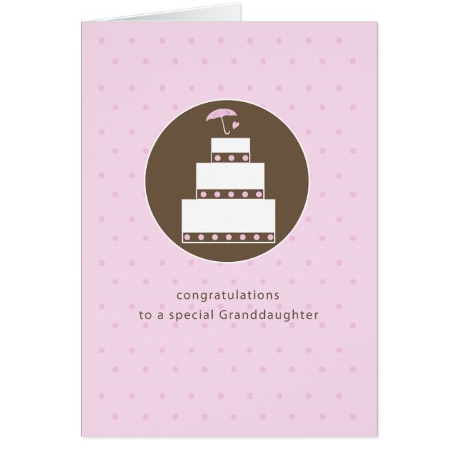 Abuela, novia, felicitaciones por el pastel de duc (Frente)