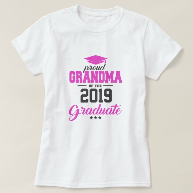 Abuela orgullosa de la camiseta graduada (Diseño del anverso)
