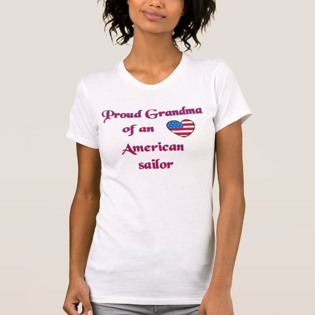 Abuela orgullosa de una camiseta americana del (Anverso)