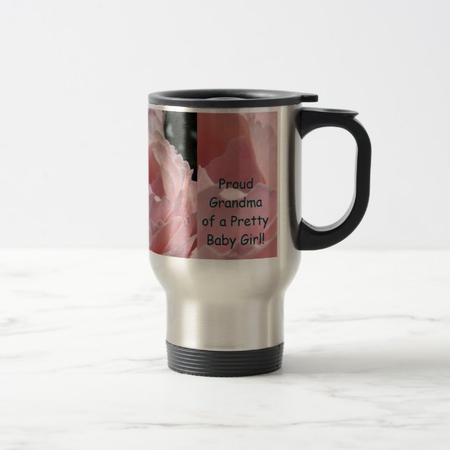 Abuela orgullosa de una linda bebé. Tazas de café (Derecha)