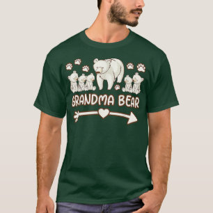 abuela oso 5 cachorros camisetas, camiseta de oso 