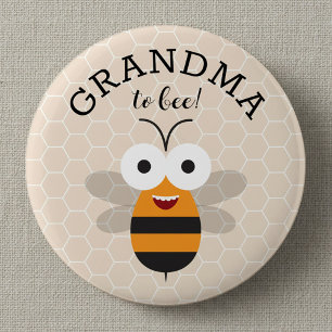 Abuela para Abeja, Botón de Fiesta de Bebé Abeja d