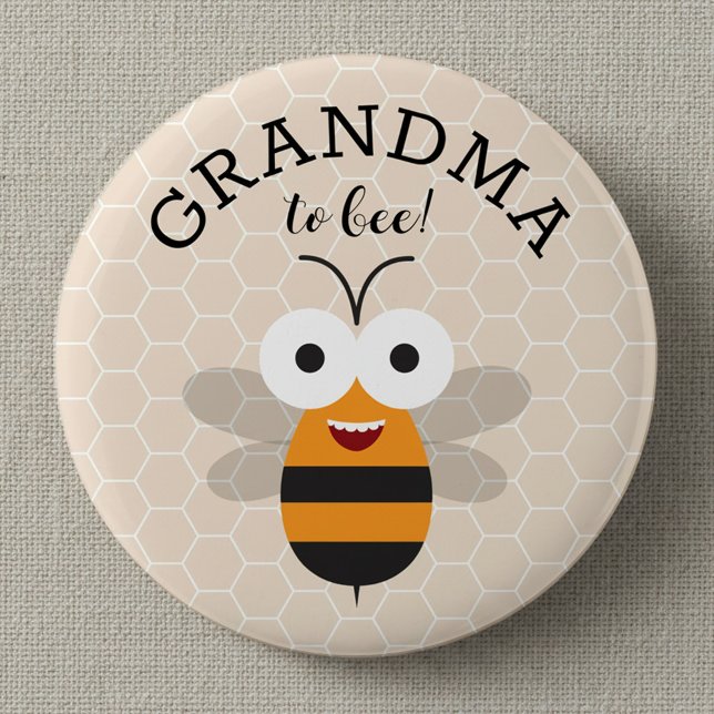 Abuela para Abeja, Botón de Fiesta de Bebé Abeja d (Subido por el creador)