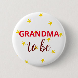 Abuela para ser botón con estrellas amarillas