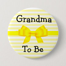 Abuela para ser el botón de ducha de bebé amarillo