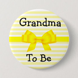 Abuela para ser el botón de ducha de bebé amarillo