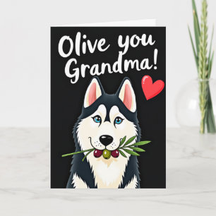 Abuela Perro de Nieve Te Quiero Tarjeta