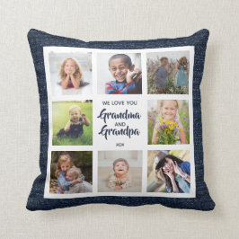 Abuela personalizado y almohada con 8 fotos