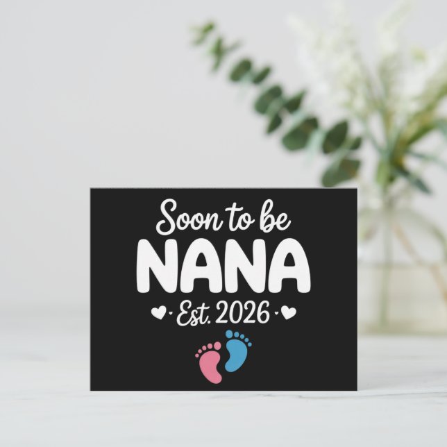 Abuela Pronto 2026 Anuncio Divertido de Embarazo  (Anverso de pie)